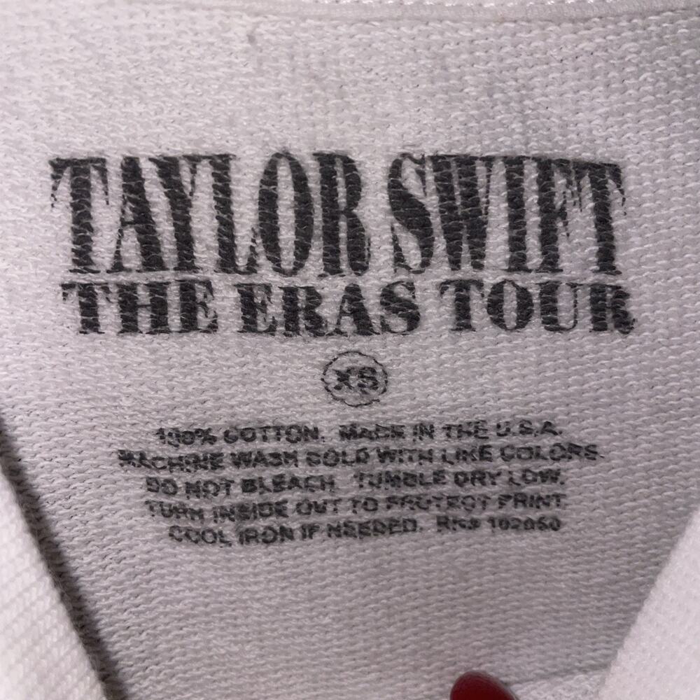 Taylor Swift Eras Tour white Crewneck Roomy X SMALL Size - Official Merchandise - Picture 7 of 7
